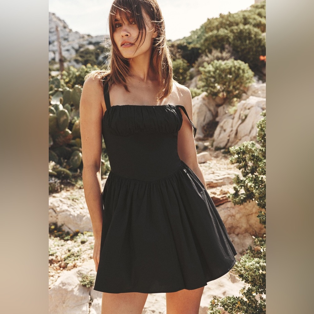 New Zara Ballerina Dress in Black